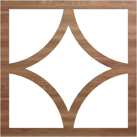 Ekena Millwork Statesman Wood Fretwork Pierced Ceiling Medallion, Walnut, 24"OD x 15 3/8"ID x 3/8"T CMWP24X24X0375STWA